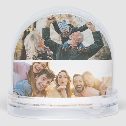 Aangepaste 4 fotocollage sneeuwbol (Achterkant)