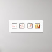 aangepaste 4-fotokaders DIY font+background Canvas Afdruk (Voorkant)