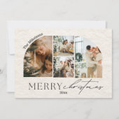 Aangepaste 4 foto's Kerstmis Feestdagenkaart (Voorkant)