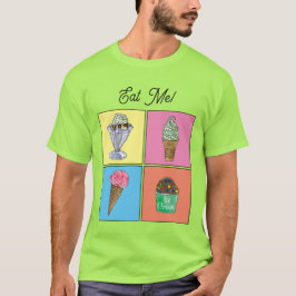 Aangepaste 4-ijscrème T-shirt