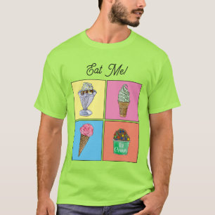 Aangepaste 4-ijscrème T-shirt