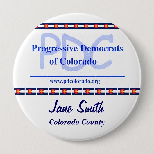 Aangepaste 4-inch PDC-Button Ronde Button 4,0 Cm (Voorkant)