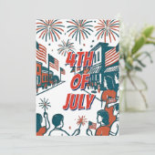 Aangepaste 4 juli Onafhankelijkheidsdag viering Kaart (Staand voorkant)