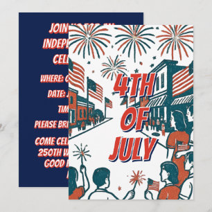Aangepaste 4 juli Onafhankelijkheidsdag viering Kaart