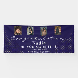 Aangepaste 4 of 5 foto afstudeerfeest spandoek
