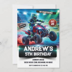 Aangepaste 4-wieler ATV-verjaardagsfeestje voor jo Kaart