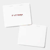 Aangepaste 4" x 5" badge (Voor- en achterkant)