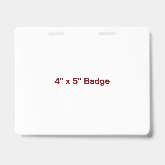 Aangepaste 4" x 5" badge (Voorzijde)
