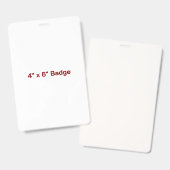 Aangepaste 4" x 6" badge (Voor- en achterkant)