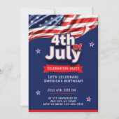Aangepaste 4th of July Buurtblok Partij Kaart (Voorkant)