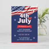 Aangepaste 4th of July Buurtblok Partij Kaart (Staand voorkant)