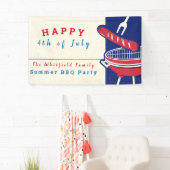 Aangepaste 4th of July Familie Zomer BBQ Spandoek (Insitu)