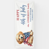 Aangepaste 4th of July Rood Wit Blauw Patriottisch Spandoek (Verticaal)