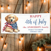 Aangepaste 4th of July Rood Wit Blauw Patriottisch Spandoek