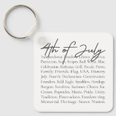 Aangepaste 4th of July Sleutelhanger, USA Patrioti Sleutelhanger (Voorkant)