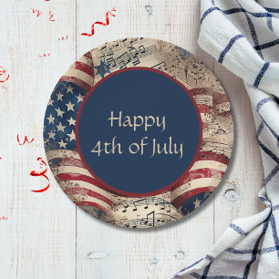 Aangepaste 4th van juli Patriottische Party BBQ Papieren Bordje