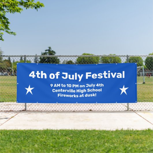 Aangepaste 4th van juli Viering Banner (Insitu)