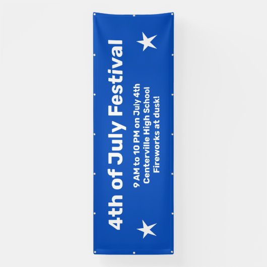Aangepaste 4th van juli Viering Banner (Verticaal)