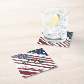 aangepaste 4th van juli vlag kleuren vliegtuig Ond Kartonnen Onderzetters (Insitu)