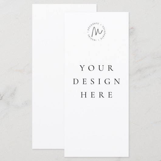 Aangepaste 4x9 Menu-Kaart Menu (Voorkant / Achterkant)