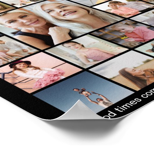 Aangepaste 50 foto collage herinneringsdisplay poster (Hoek)