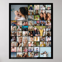 Aangepaste 50 foto collage herinneringsdisplay