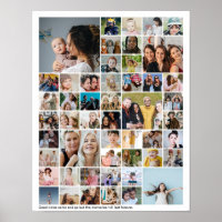 Aangepaste 50 foto tegel collage herinnering