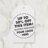 Aangepaste 50% OFF Bulk Koop Kortingskorting Kraft Cadeaulabels (Achterkant)