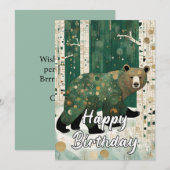 Aangepaste 50e Art Nouveau Beer Verjaardag Bedankkaart (Voorkant / Achterkant)