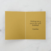 Aangepaste 50e Art Nouveau Kat Verjaardag Bedankkaart (Binnen)