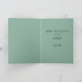 Aangepaste 50e Art Nouveau Konijn Verjaardag Bedankkaart (Binnen)