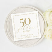 Aangepaste 50e bruiloft Jubileum Elegant Servet