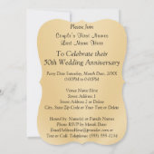 Aangepaste 50e bruiloft Jubileum-uitnodigingen Kaart (Achterkant)