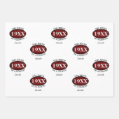 Aangepaste 50e geboorte van een legende retro inpakpapier vel (Voorkant 3)