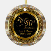Aangepaste 50e Golden Jubileum Keramisch Ornament (Voorkant)