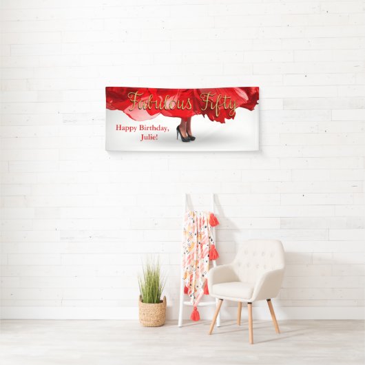 Aangepaste 50e jaarbanner spandoek (Insitu)