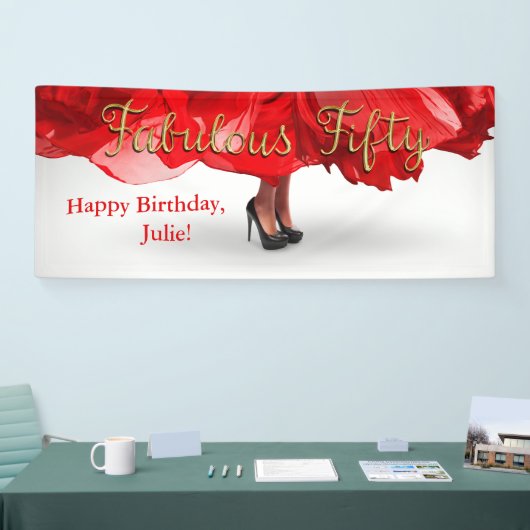 Aangepaste 50e jaarbanner spandoek (Beurs)