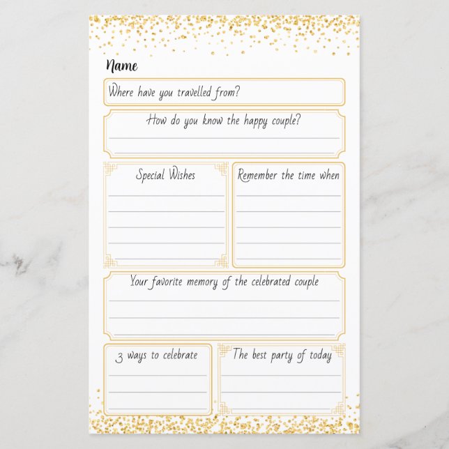 Aangepaste 50e Jubileum gastenboek pagina (Voorkant)