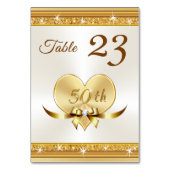 Aangepaste 50e Jubileum Gouden Tafel AANTAL Kaarte Kaart (Achterkant)