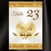 Aangepaste 50e Jubileum Gouden Tafel AANTAL Kaarte Kaart