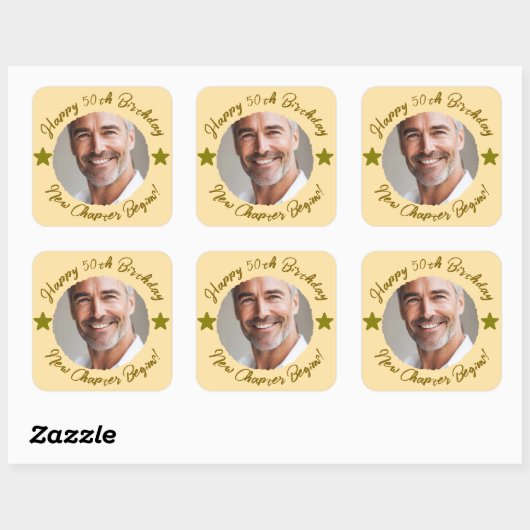 Aangepaste 50e verjaardag Dank u Gift Sticker | fo (Vel)