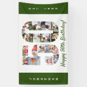 Aangepaste 50e verjaardag Foto-collage Spandoek (Verticaal)