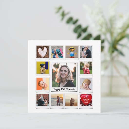 Aangepaste 50e verjaardag Foto Sjabloon Modern (Staand voorkant)
