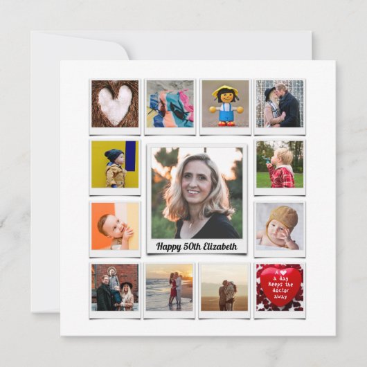 Aangepaste 50e verjaardag Foto Sjabloon Modern (Voorkant)