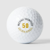 Aangepaste 50e verjaardag golfballen (Voorkant)