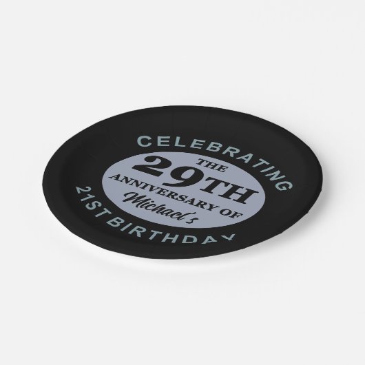 Aangepaste 50e verjaardag Humor Papieren Bordje (Gekanteld)