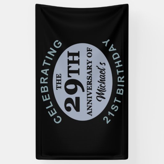 Aangepaste 50e verjaardag Humor Spandoek (Verticaal)