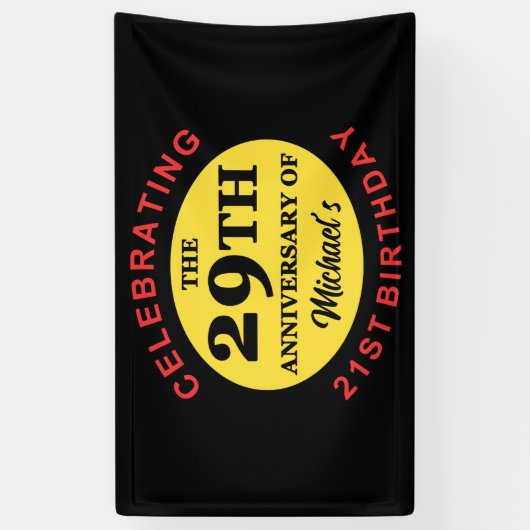 Aangepaste 50e verjaardag Humor Spandoek (Verticaal)