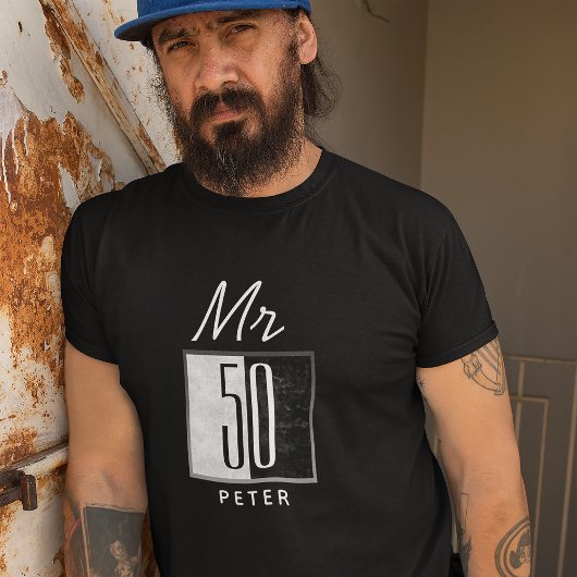 Aangepaste 50e verjaardag t-shirt