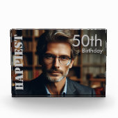 Aangepaste 50ste verjaardag Gelukkigste Zilveren T Fotoblokken (Voorkant)